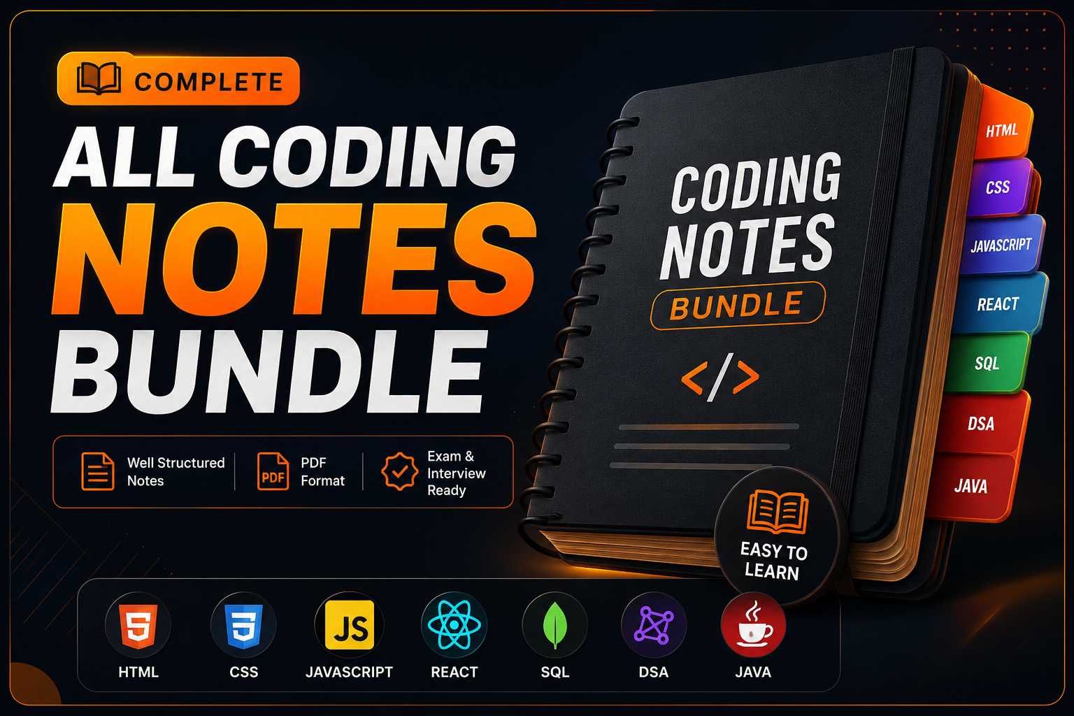 All Coding Notes Bundle